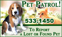 Pet Patrol! 533-1450 To report a lost or found pet