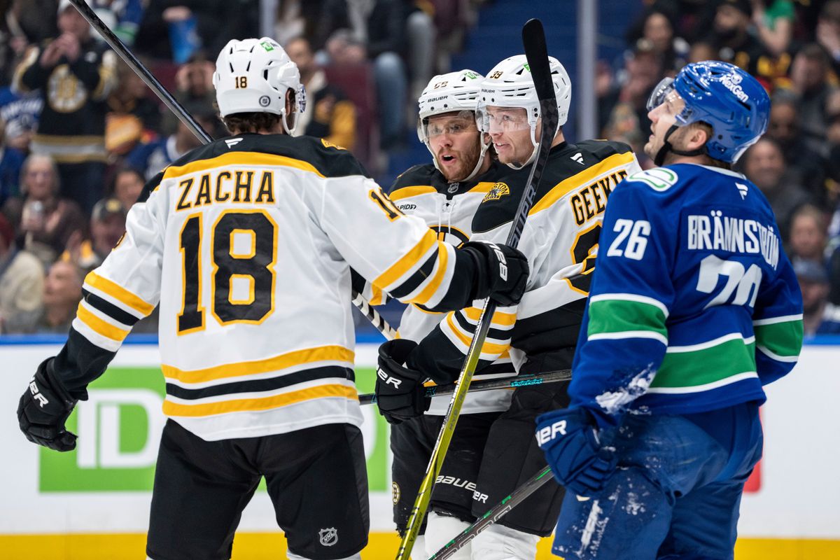 Pastrnak Has Goal And 3 Assists As Bruins Beat Canucks 5-1 ...