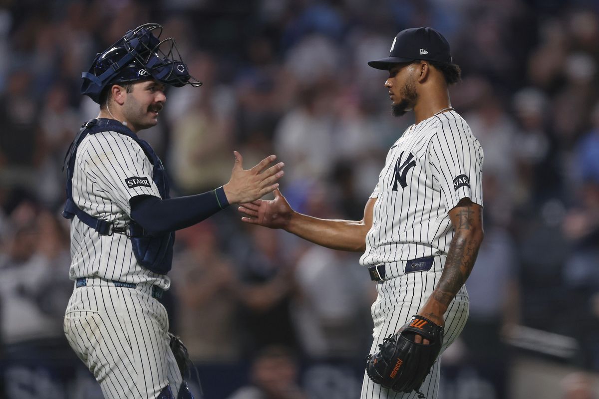 Yankees get homers from Rice and McMahon, hold off Blue Jays 5-4 in 90 ...
