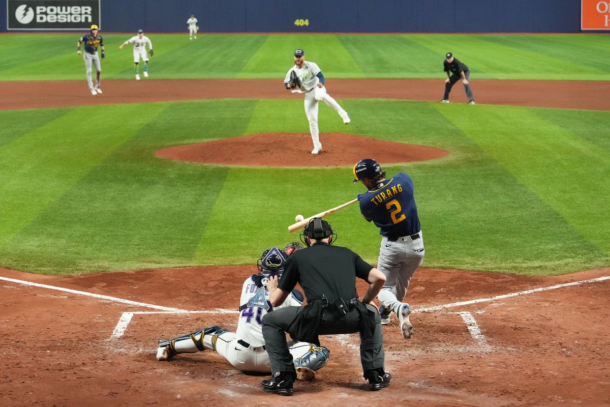 Title One Program Brewers rout the Rays 10-1 to move within a win of their first World ...