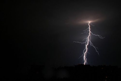 Lightning at night