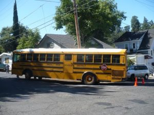 School Bus Causes Traffic Delay