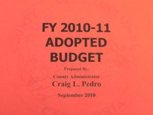 Supervisors Approve Spending Plan