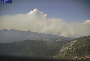 Drift Smoke Visible From Lion Fire