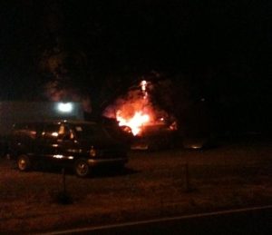 Suspicious Mobile Home Fire
