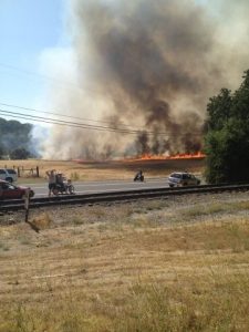 Crews Extinguishing Jamestown Fire