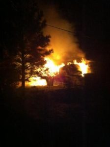 Fire Engulfs House On Thanksgiving