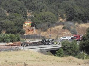 Mono Way Reopens Following Logging Truck Rollover