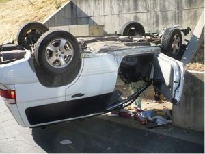 Vehicle Impaled At Junction Shopping Center