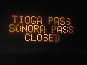Sierra Nevada Passes Remain Closed