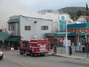 Washington Street Remains Blocked As Firefighters Cleanup Bombay Restaurant Fire