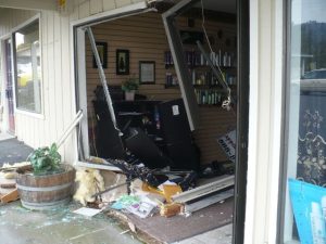 No Injuries In Salon Crash
