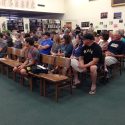 Crowd at Sonora High School District Board of Trustees meeting