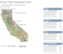 CA Snow Water Equivalents, as of Feb 10, 2015