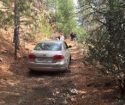 Safir's car on forest road where the family was lost