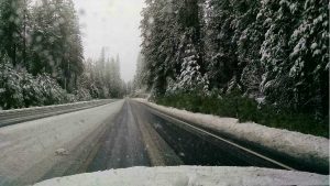 Snow in Arnold Area, Highway 4 (File Photo)