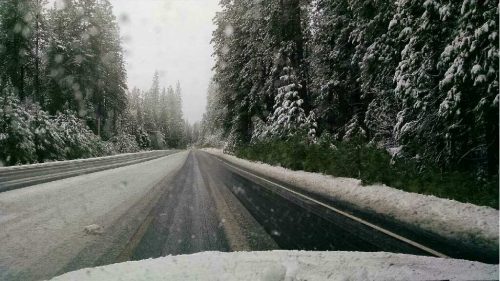 Snow in Arnold Area, Highway 4 (File Photo)