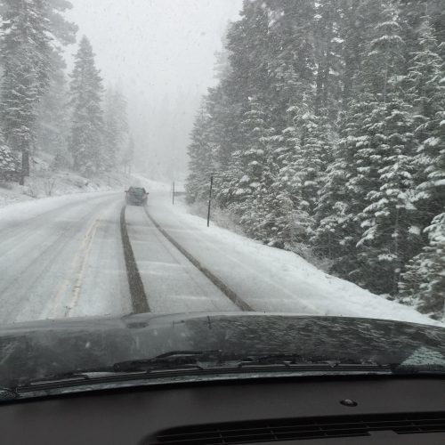 Snowing on Highway 88 (archive photo)