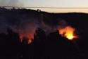 Copper vehicle crash causes fire