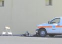 Debris of Crosswalk signal at Stockton Street