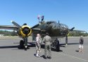The B-25 J Mitchell "Executive Sweet," operated by American Aeronautical Foundation, arrives at Columbia Airport, June 19, 2015