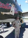 The B-25 J Mitchell "Executive Sweet" and one of its pilots, Alex Nurse