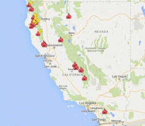 Large Wildfires Throughout California | myMotherLode.com