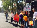 Residents Line Angels Camp Thanking Firefighters