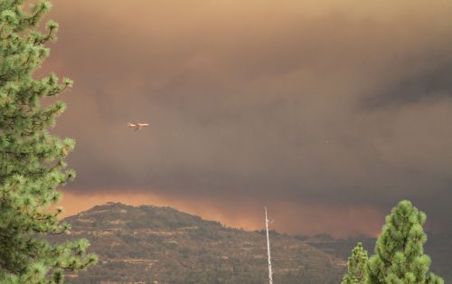 DC 10 Flies Through Butte Fire Area