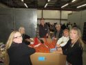 Sierra Bible Church volunteers, about 75 in number, help with packing ahead of the ATCAA Food Bank Thanksgiving Distribution 2015