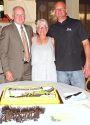 Retiring Mark Twain Memorial Hospital COO Larry Cornish, with wife Diane and son Trevor