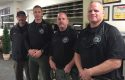 CDCR Northern Region K9 Sgt. Brian Pyles with Sierra Conservation Center (SCC) Officers James Lanier, Donald Nall and Dave Schmittle