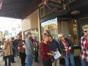 Mutz' Bean Feed 2015, waiting in line, folks chat
