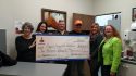 Angels Camp Vet, left to right: Alice Sunseri (owner), Mary Macias (business banking officer, Rabobank), Dr. Michael Hayes (owner), Dr. Thomas Heermance (owner), Jolee Peterson (Angels Camp branch manager), Shaney McPoland (Angels Camp branch banking services officer)