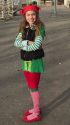 Madeline (Madi) Santa's Elf volunteering at the Interfaith Coat Drive and Santa-Fly-in at Standard Park