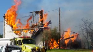 Masonic Hall Fire in Milton