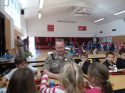 Lt. Scott Clamp and Jamestown Elementary students