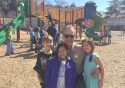 Tuolumne County Sheriff Jim Mele and Jamestown Elementary students