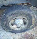 Slashed Truck Tire, Feb. 15, 2016, in Jamestown