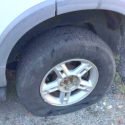 Slashed Tire, Feb. 15, 2016, in Jamestown