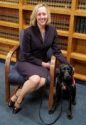 Tuolumne County District Attorney Laure Krieg and service dog Ann