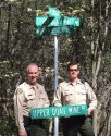 New road signs (Sheriff Jim Mele and Deputy Joe Morton