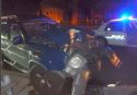 SUV vs. pole in downtown Sonora