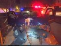SUV vs. pole in downtown Sonora