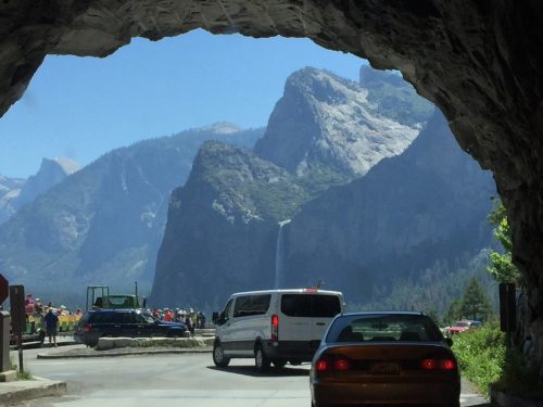 Yosemite Traffic, Landmarks From Tunnel