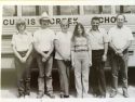 Leonard Ruoff, as Curtis Creek School Transportation Supervisor, with bus drivers. He worked there from 1969 until 1983