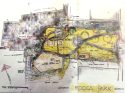 Overview of Rocca Park, Jamestown Museum Building Site Is Located Below Gazebo