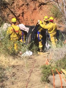 Emergency crews at HWY 120 crash