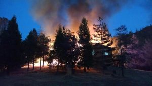 Fire on Yankee Hill Road