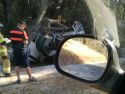 Big Rig accident during high speed chase